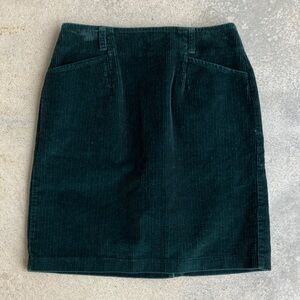 VTG Eddie Bauer Green Corduroy Skirt, 10